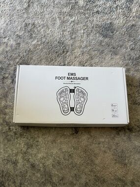 EMS Foot Massager - White Electrical Muscle Stimulation Device